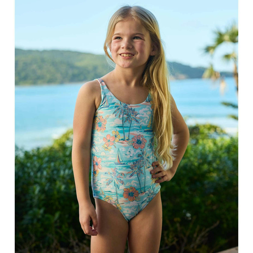 The BVIs - Girls Ruffle One Piece UPF 50+