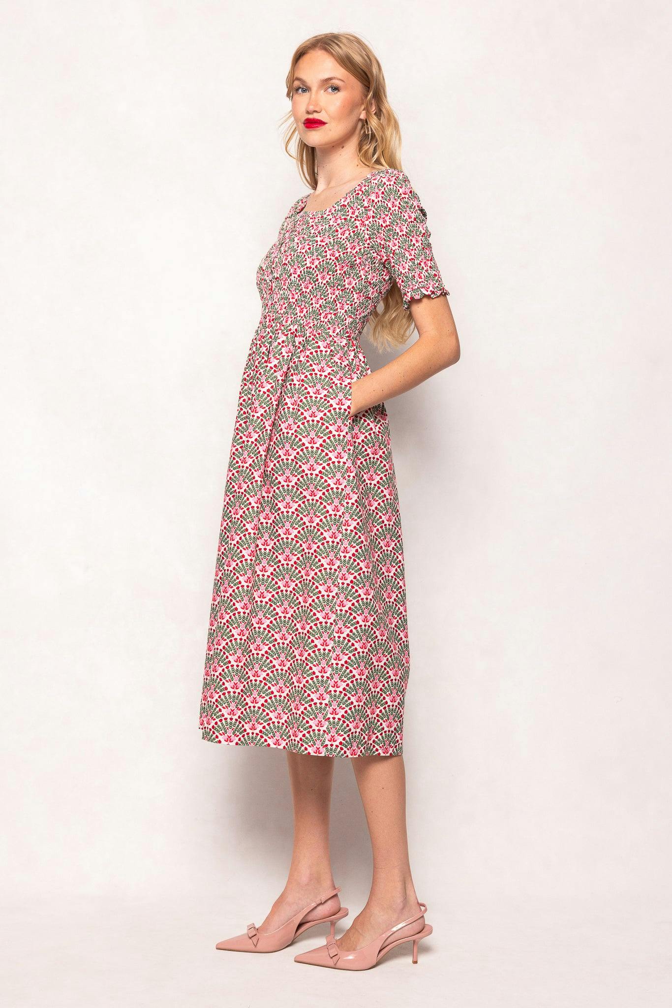 Parker Dress in Floral Fan