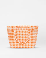 Sunset Orange Gingham Medium Metro Tote Deluxe
