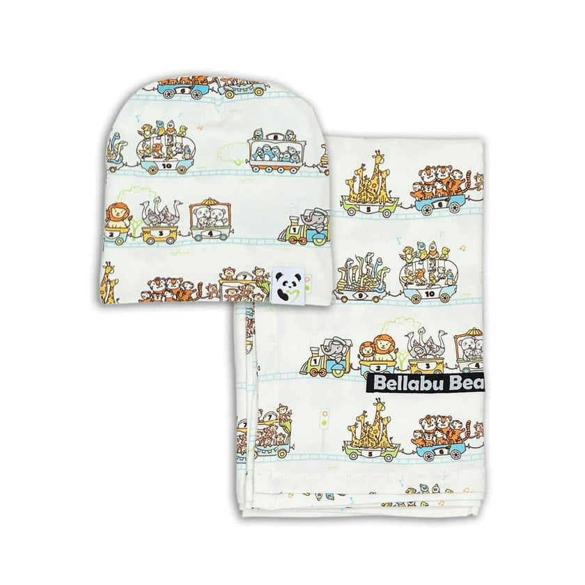 Milk & Cookies Original Bamboo Swaddle & Beanie Set