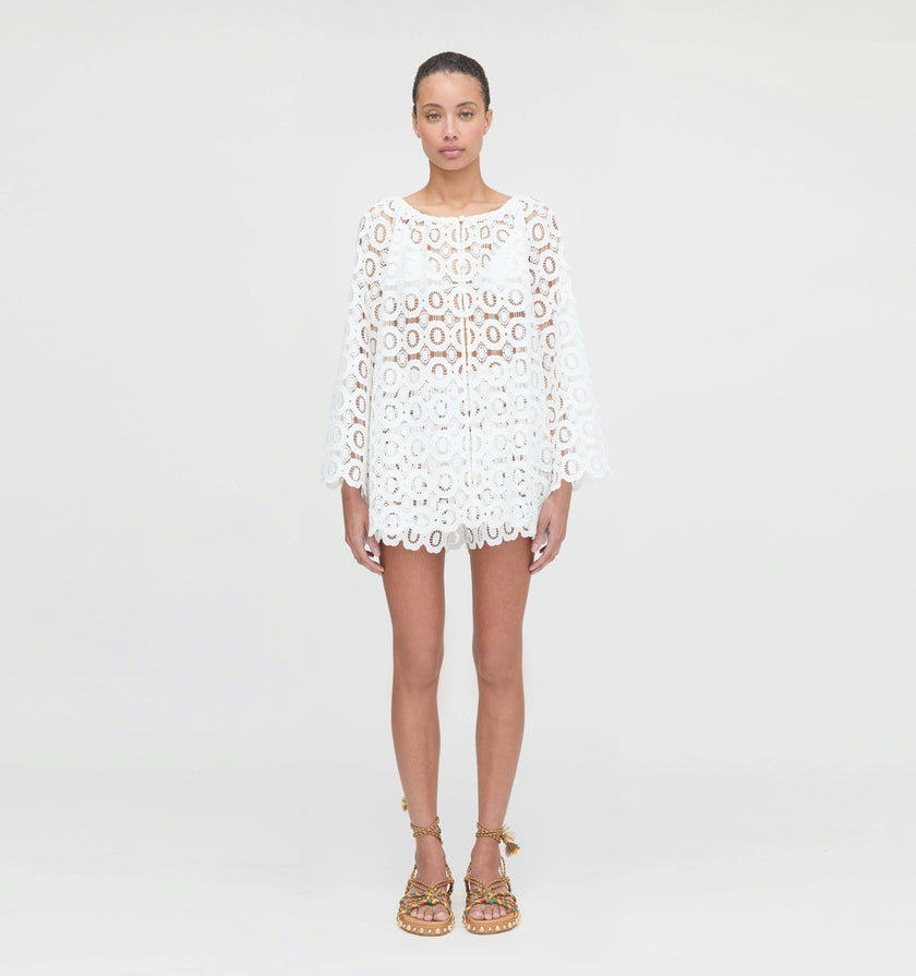 The Kaya Short - White Broderie