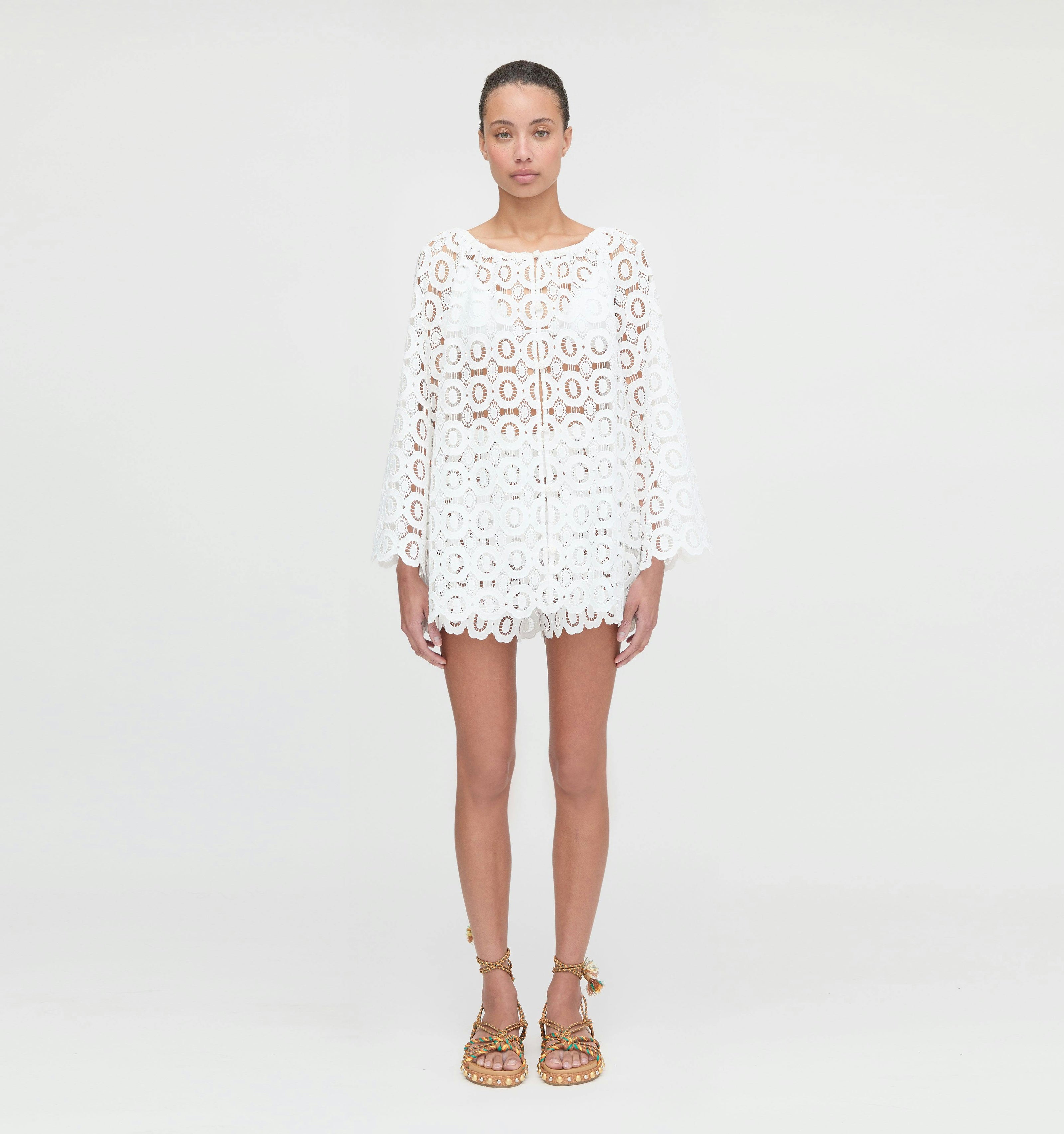 The Kaya Short - White Broderie