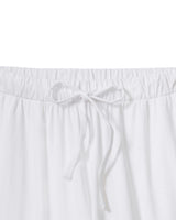 The Olivia Wide Leg Pima Pajama Set in White