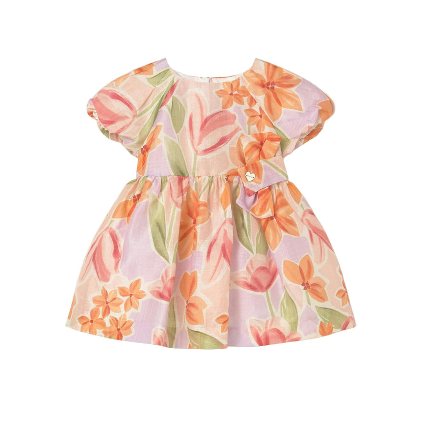 Lavender Baby Dress With Floral Print