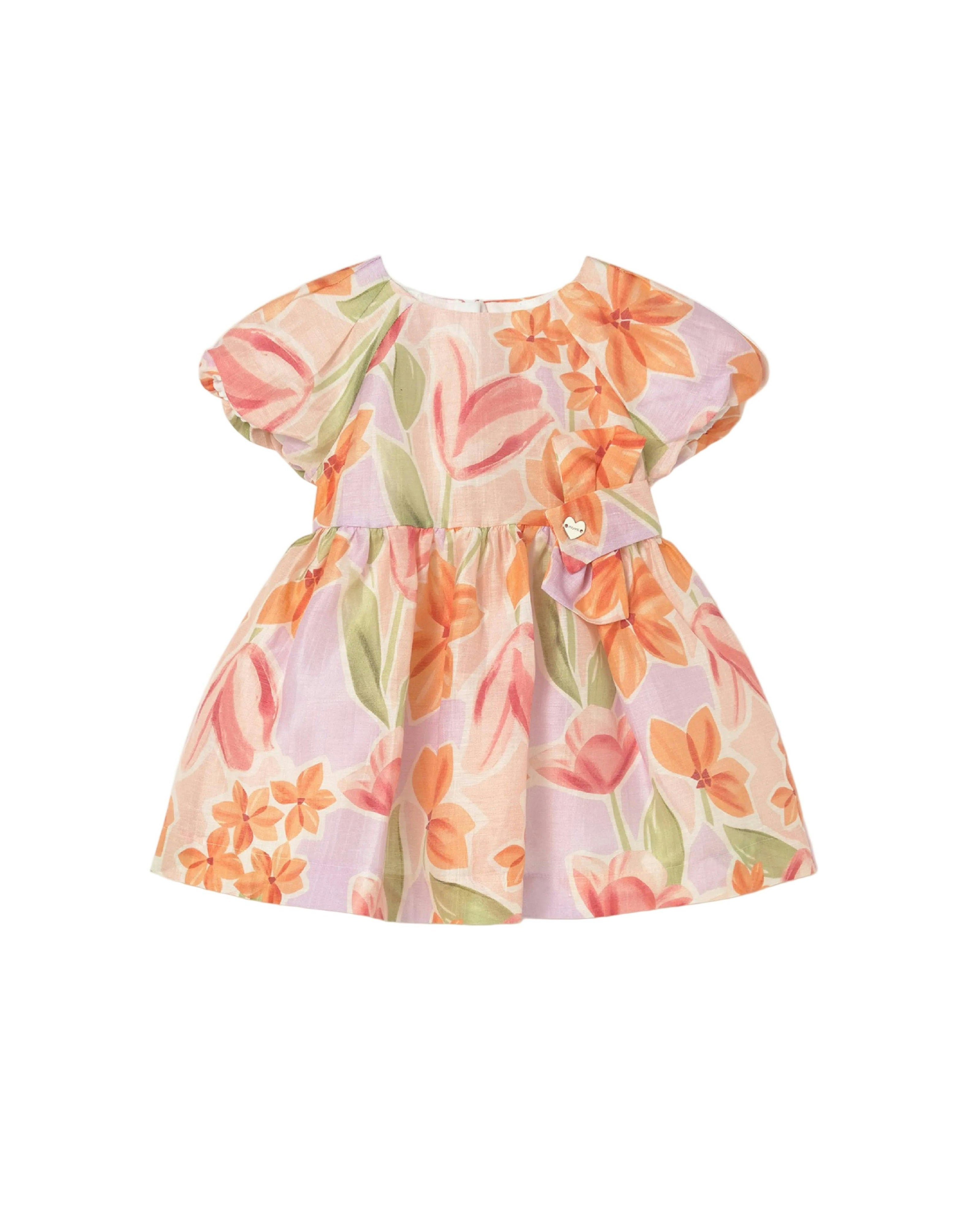 Lavender Baby Dress With Floral Print
