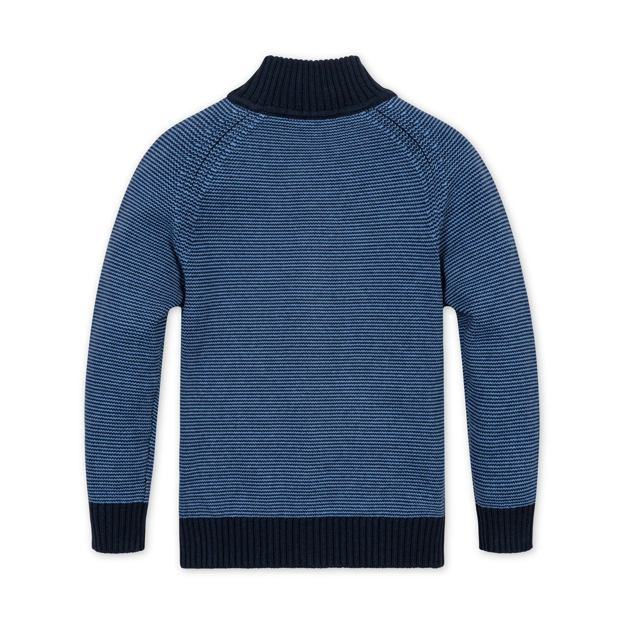 Organic Full Zip Mock Neck Sweater