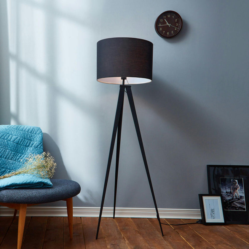 Romanza 61.81" Postmodern Tripod Floor Lamp with Drum Shade