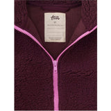 Teddy Fleece Zip Up Jacket, Purple