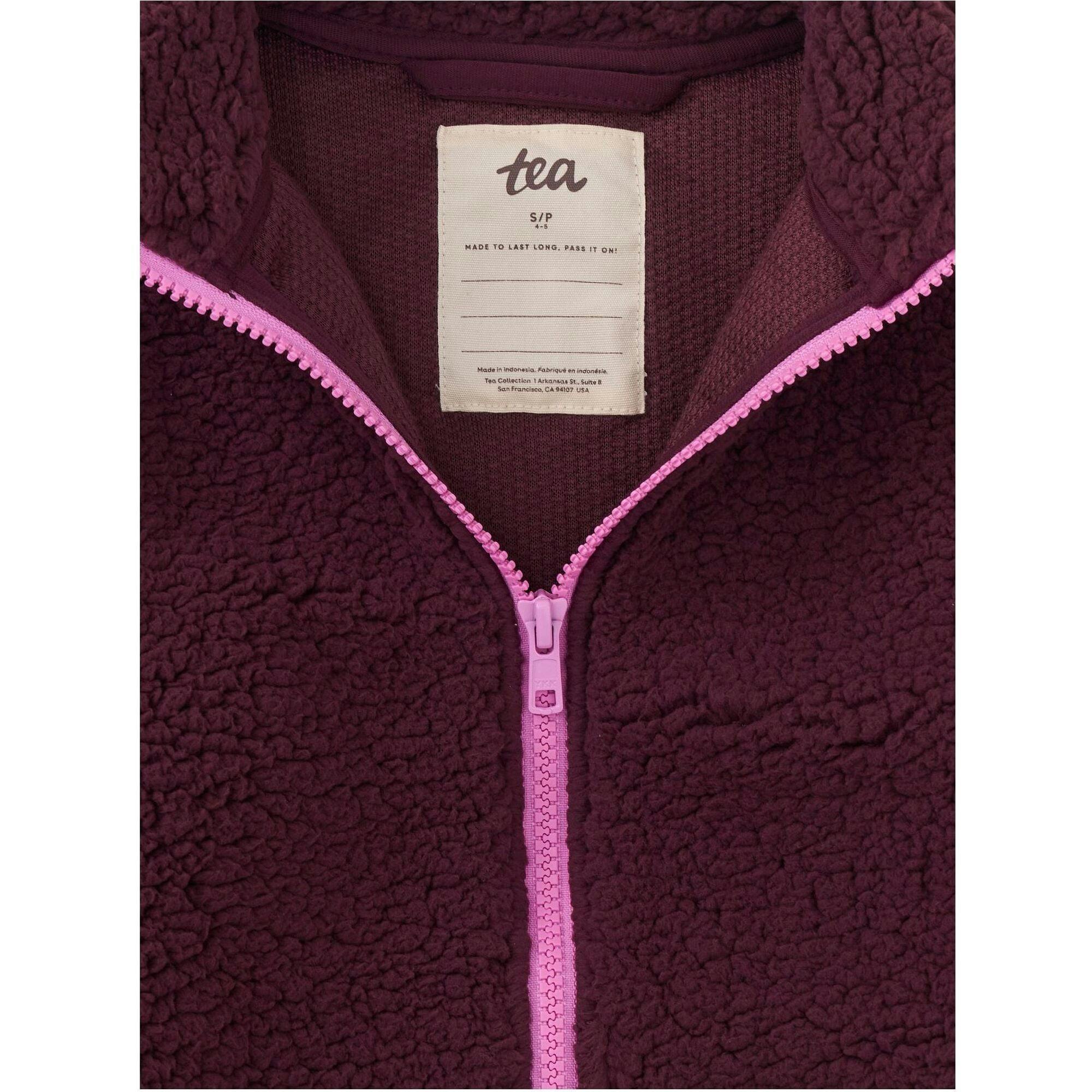 Teddy Fleece Zip Up Jacket, Purple