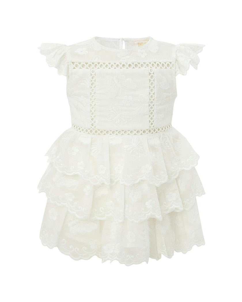 Alisha Frill Embroidered Mini Dress (Baby)
