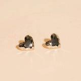 Geometric Heart Stud Earrings