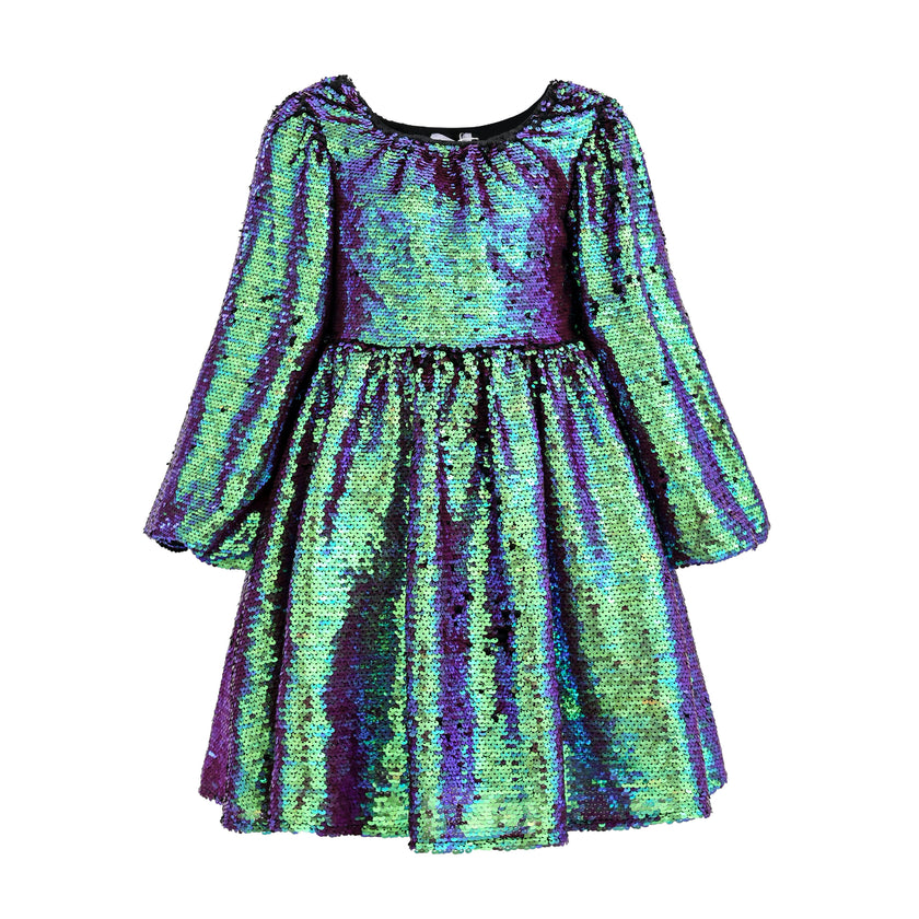 Emerald Iridescent Sequin Dress