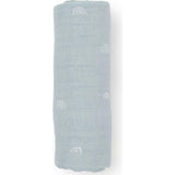 Cotton Muslin Swaddle Blanket - Blue Rainbow