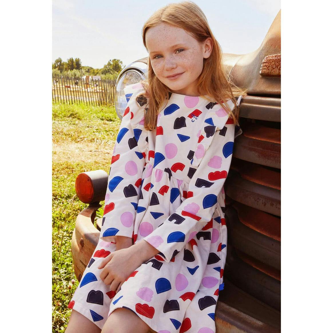 Recycled Cotton Shapes Kid Ruffle Dress