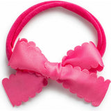 Gumdrop Scalloped Satin Baby Bow Headband