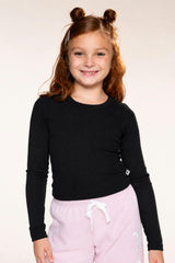 Ultra-Soft Ribbed Long Sleeve Fitted Tee
