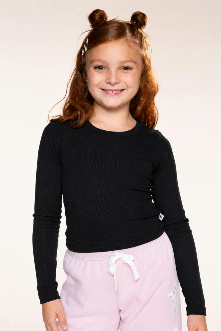 Ultra-Soft Ribbed Long Sleeve Fitted Tee
