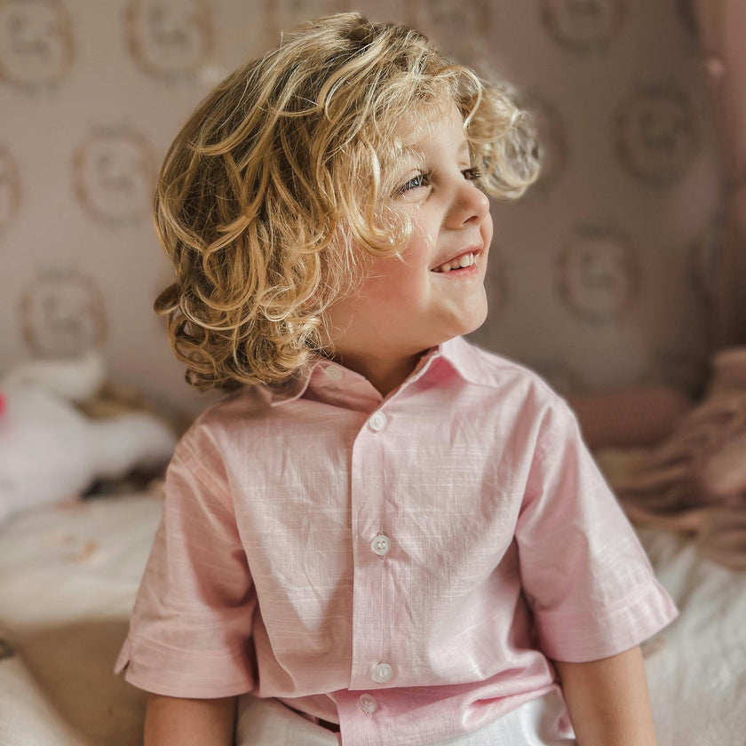 Linen Look Camp Shirt