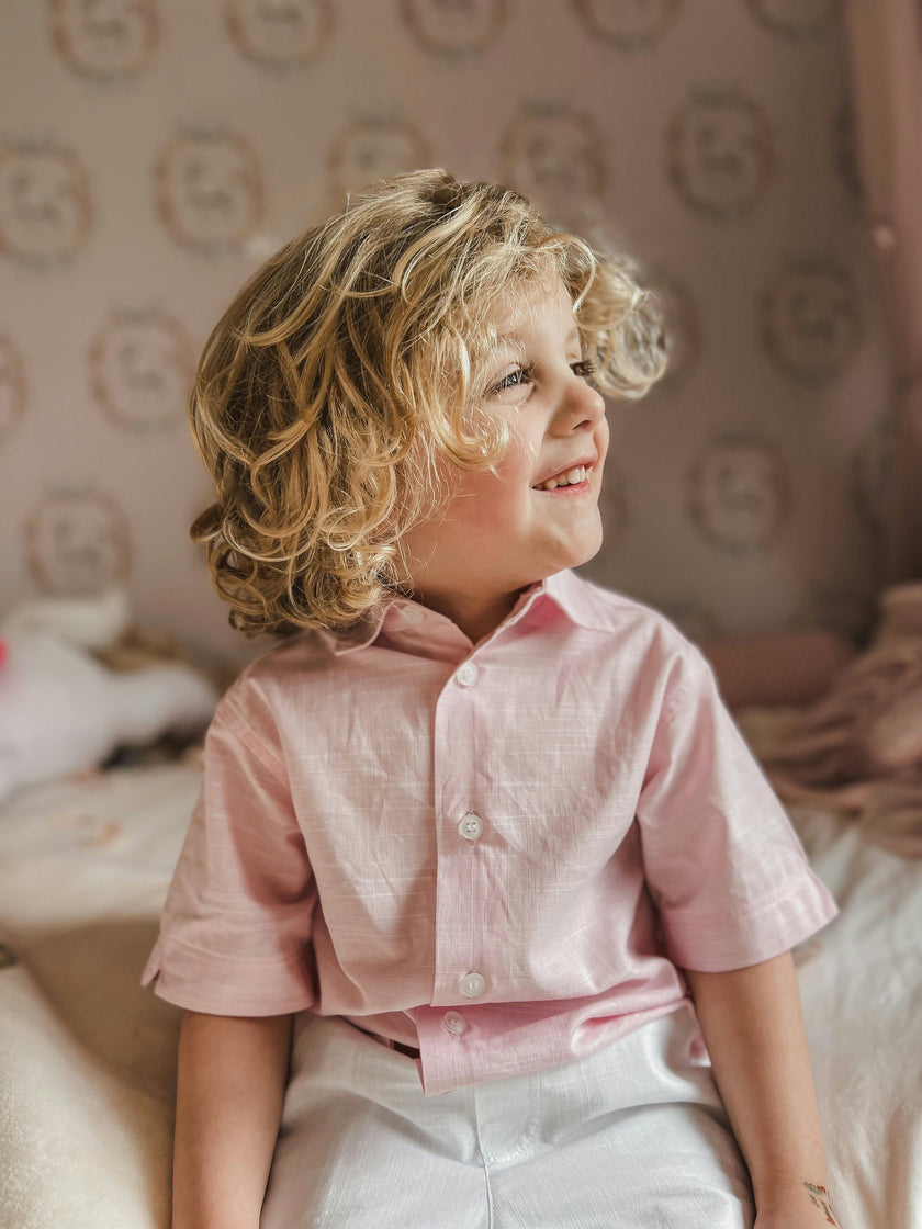 Linen Look Camp Shirt