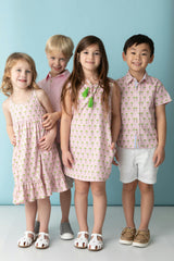 Pink Palms Shirt in Short Sleeves