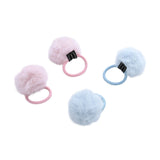 Fluffy Pom-Pom Hair Tie Set