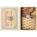 Sleepy wakey baby mouse in matchbox - Blue