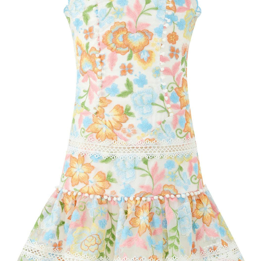 Bianca Embroidered Mini Dress