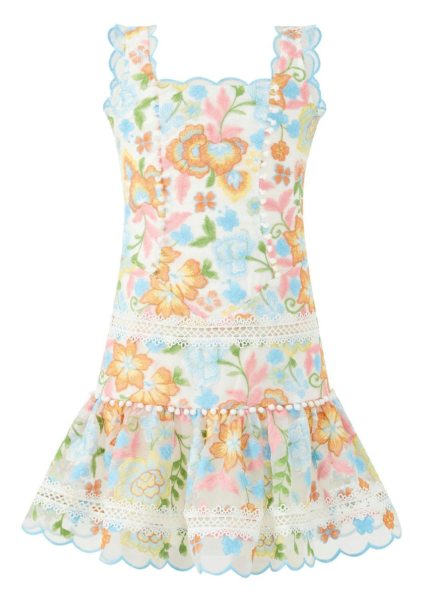 Bianca Embroidered Mini Dress