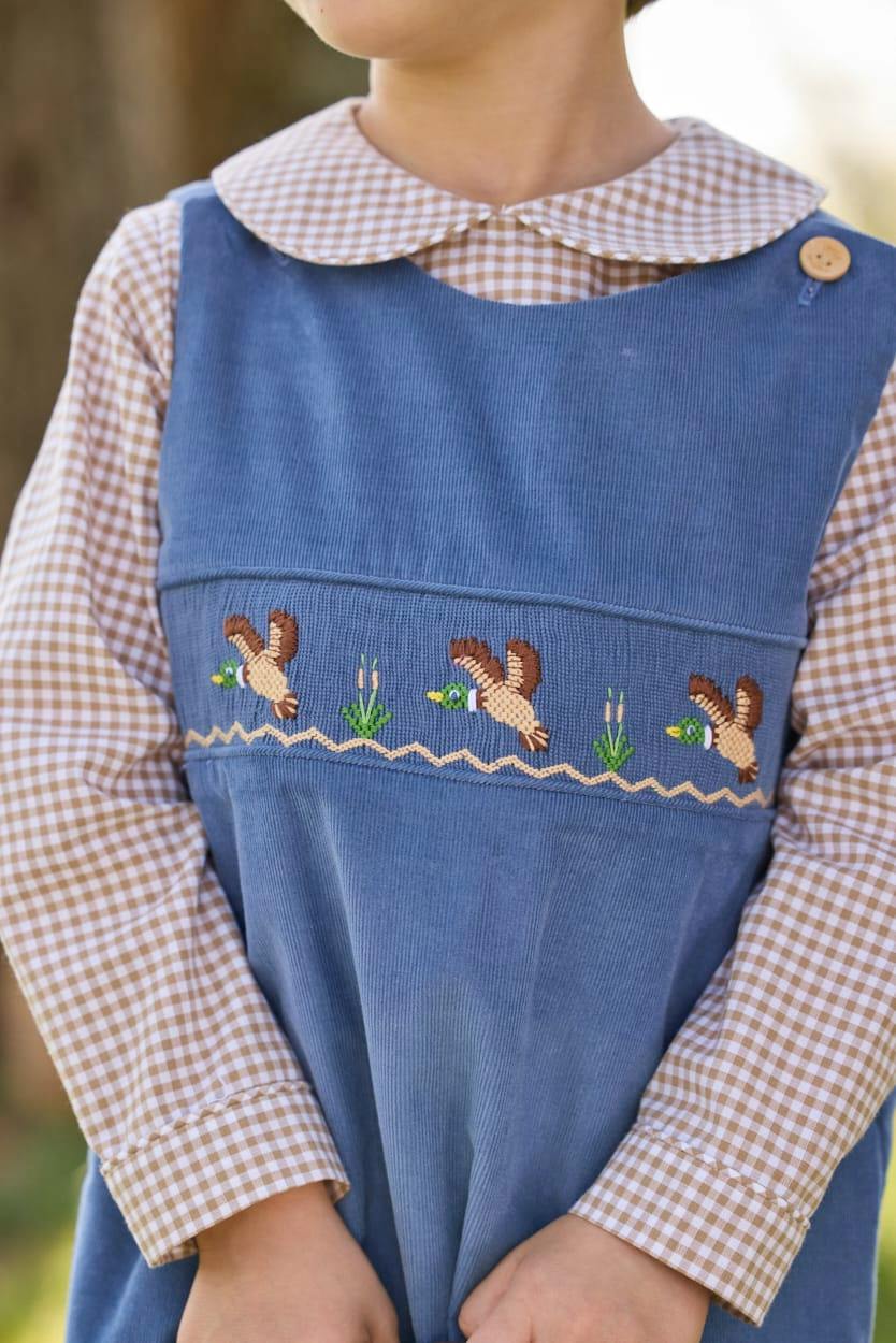 Smocked Vintage John John - Flying Mallard