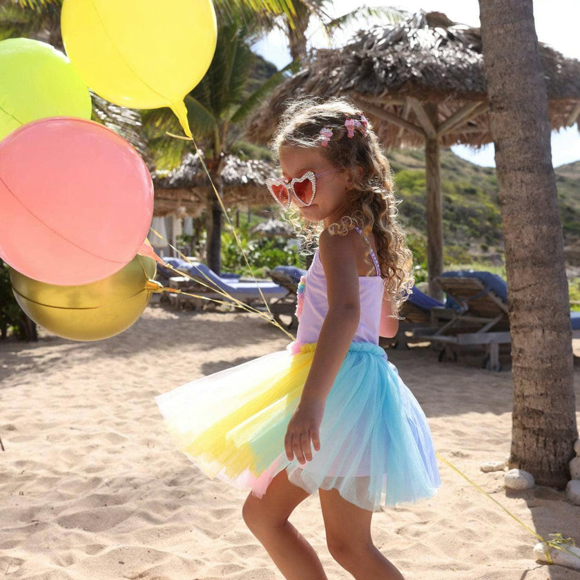 Rainbow Heart Tulle Dress