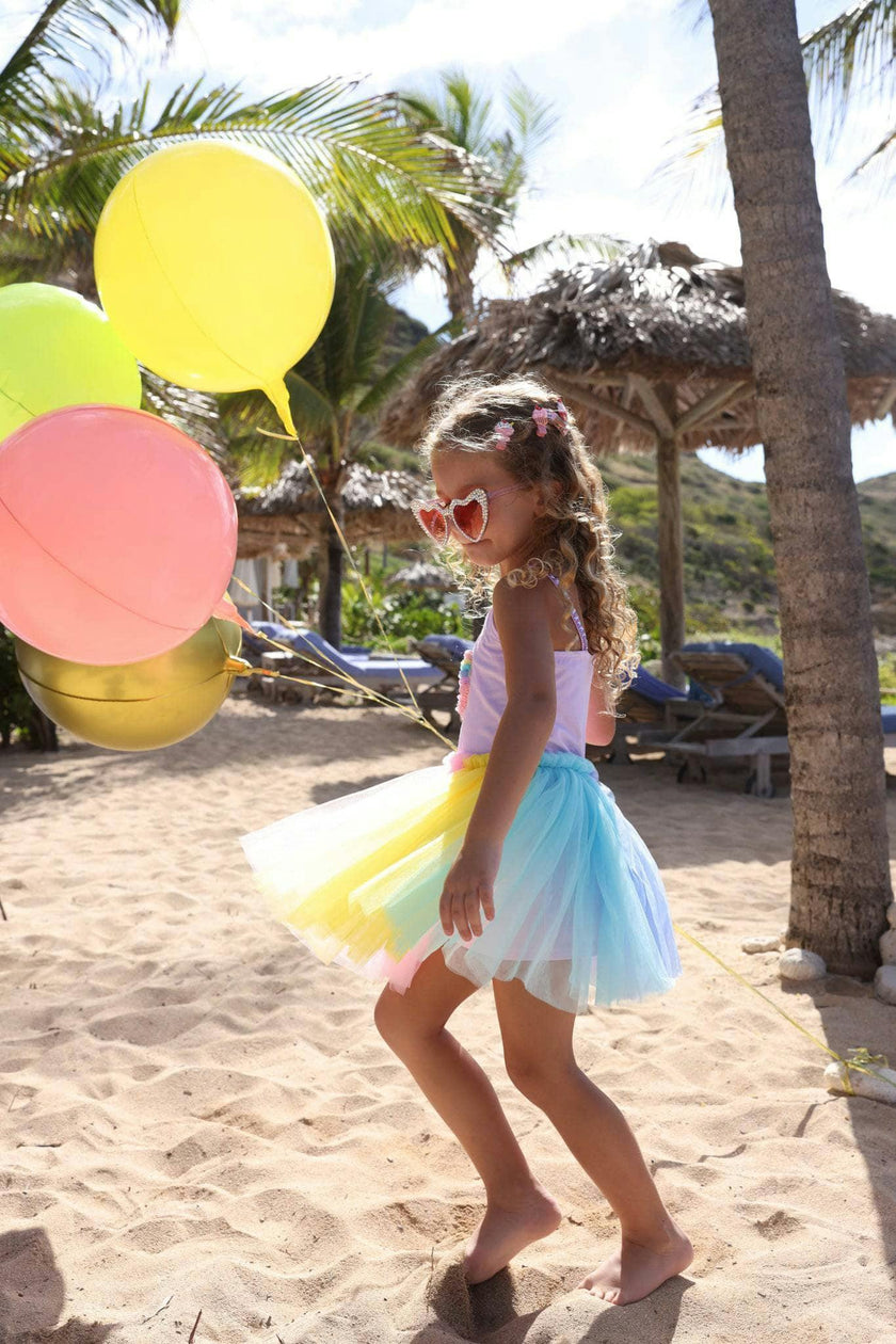 Rainbow Heart Tulle Dress