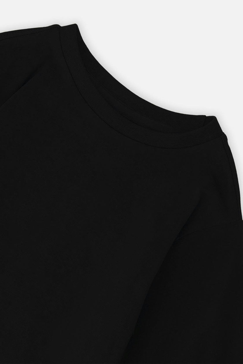 Organic Cotton Long Sleeve T-Shirt Black