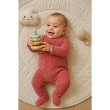Ribbed Velour Footie