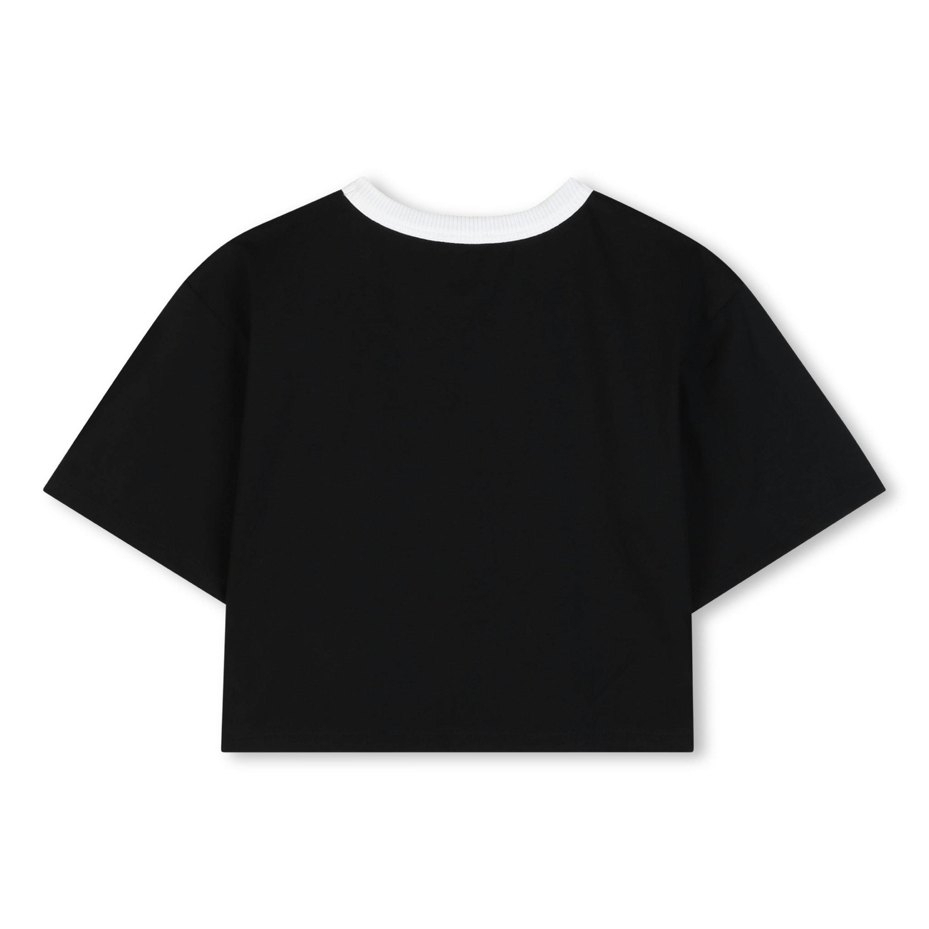Black Cropped Logo T‑Shirt