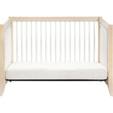Sprout 4-in-1 Convertible Crib with Toddler Bed Conversion Kit in Washed Natural / White