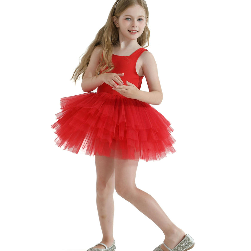 Red Layered Leotard