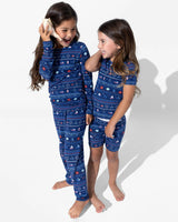 Sail Away Fair Isle Bamboo Kids Pajama Short Set