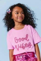 Pink Crystal Good Vibes T-shirt
