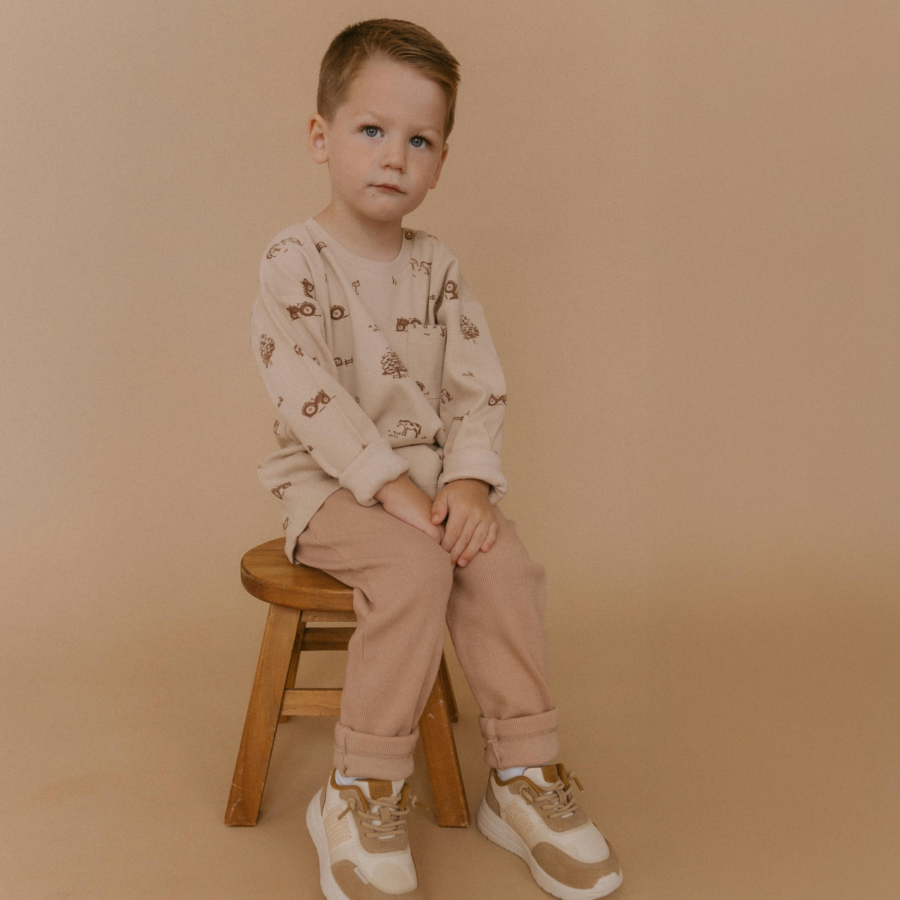 Organic Tee & Foldover Pants Set