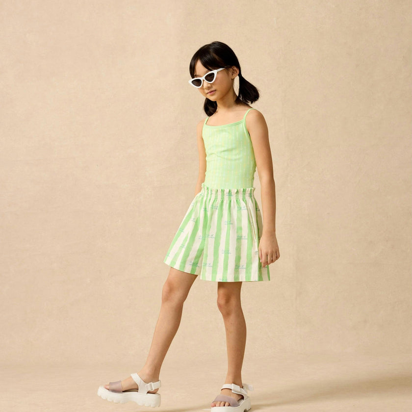 Flutter Shorts in Pistachio Stripe