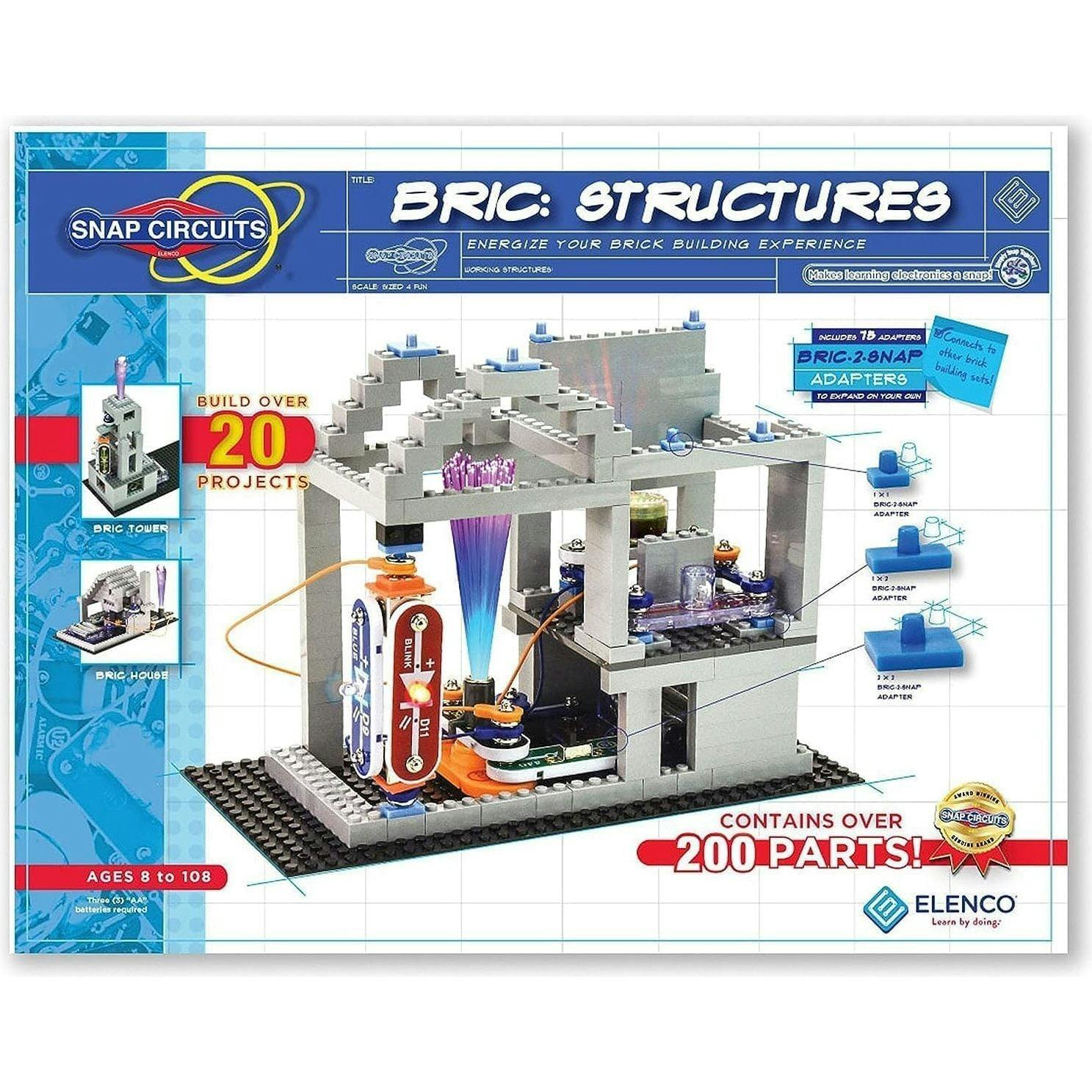 Snap Circuits BRIC: Structures STEM Electronics Activity Set w/ 20 Projects