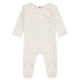 Floral Printed Wrap Footie, Girls