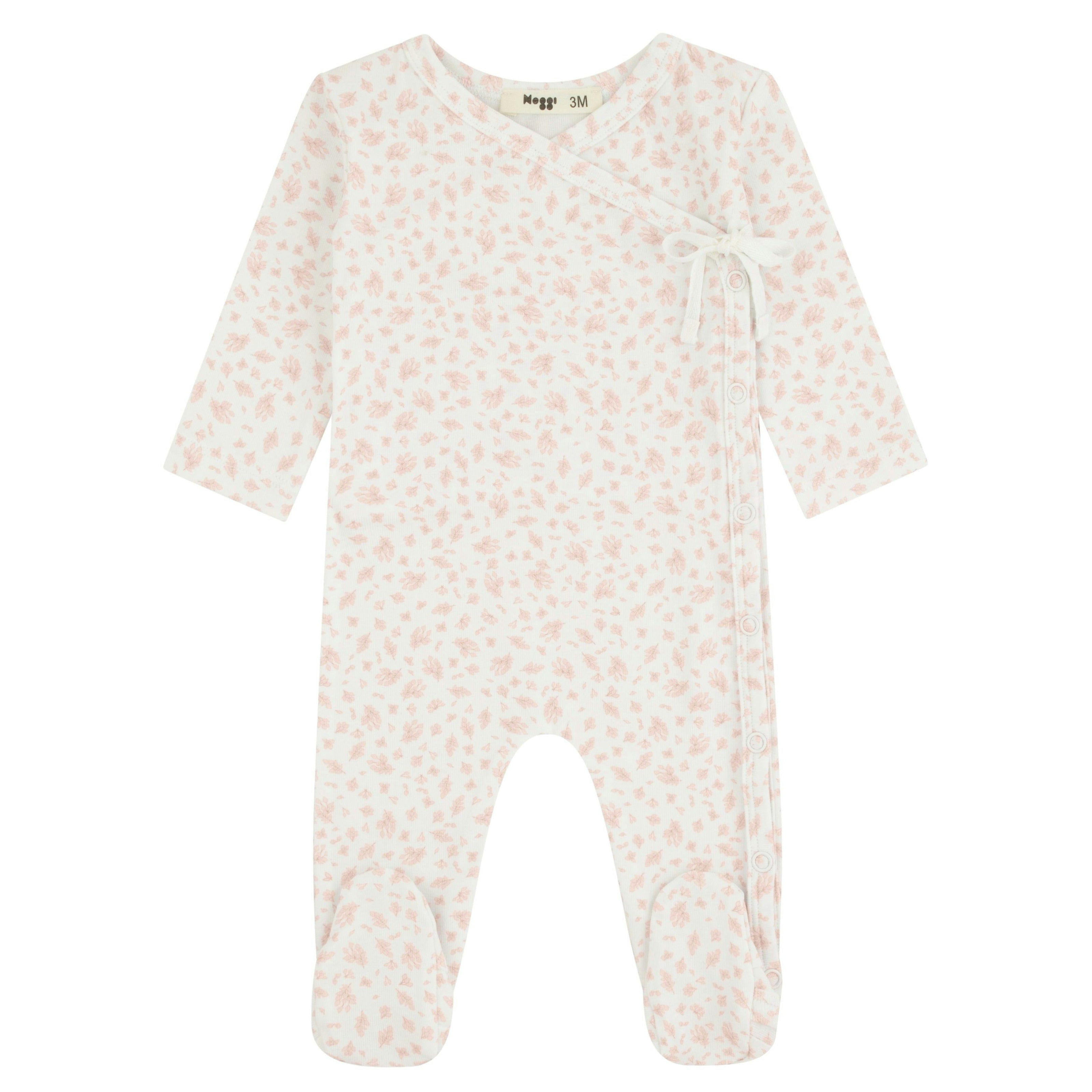 Floral Printed Wrap Footie, Girls