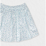 Philo Girl Skirt, Flowery Aqua Blue (Copy)