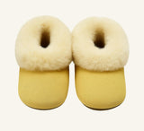 Kids Genuine Alpaca Fur Slippers | Handmade in Peru | Naturally Hypoallergenic | Lavender Plum