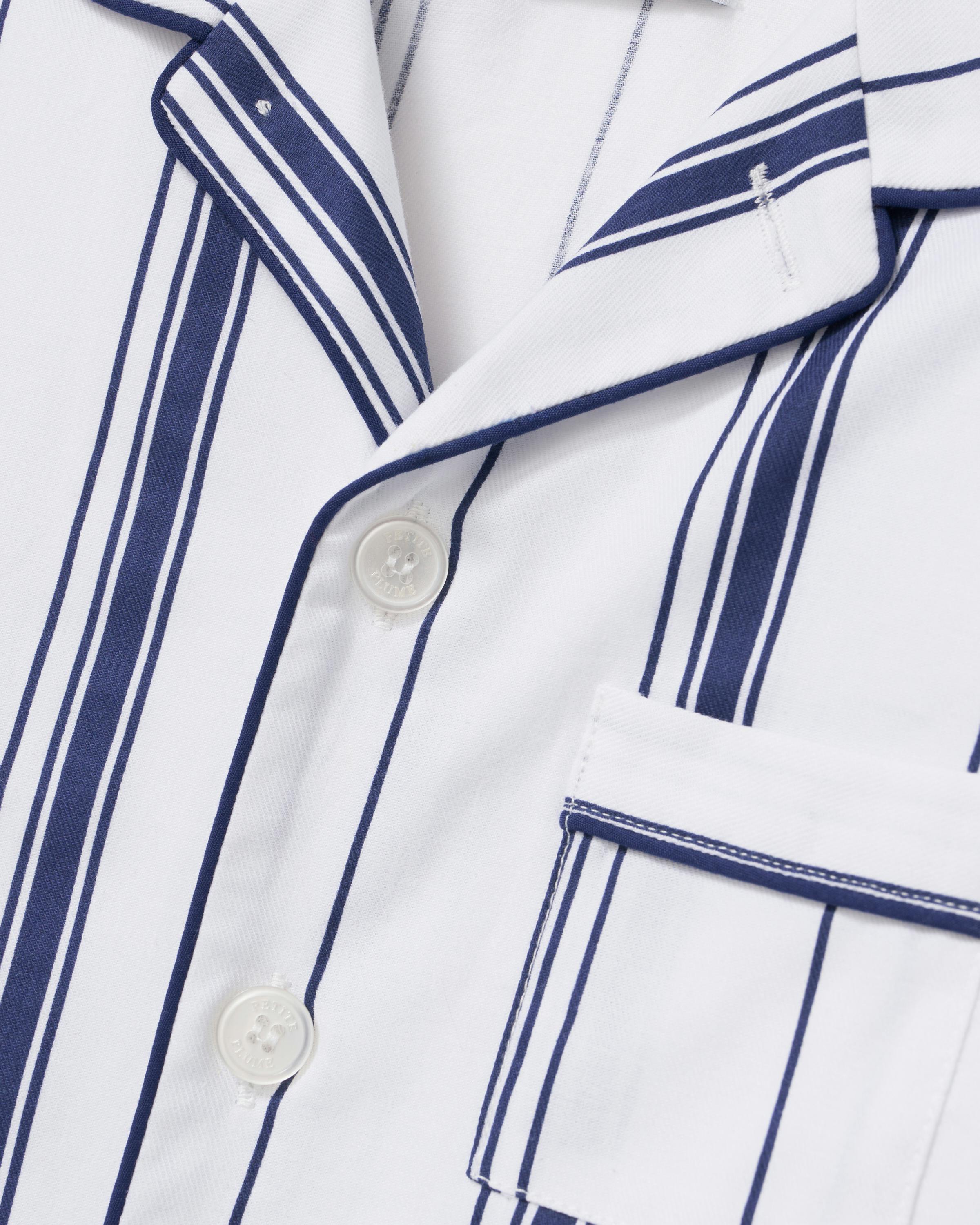 Kid's Twill Pajama Set in Parlor Stripe