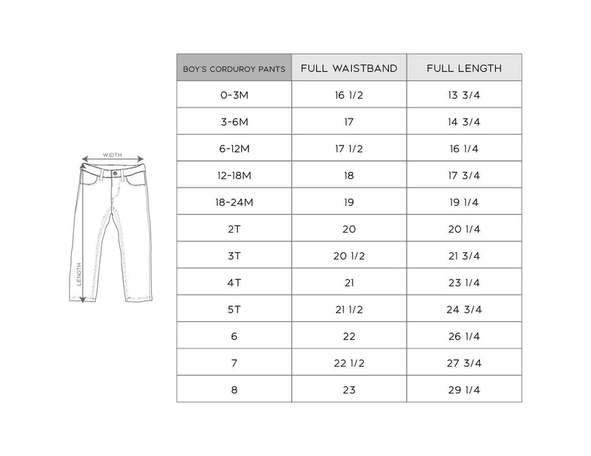 Boy's Corduroy Pants