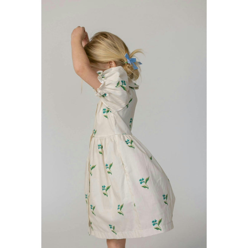 Charlotte Dress in Flame Stitch Floral