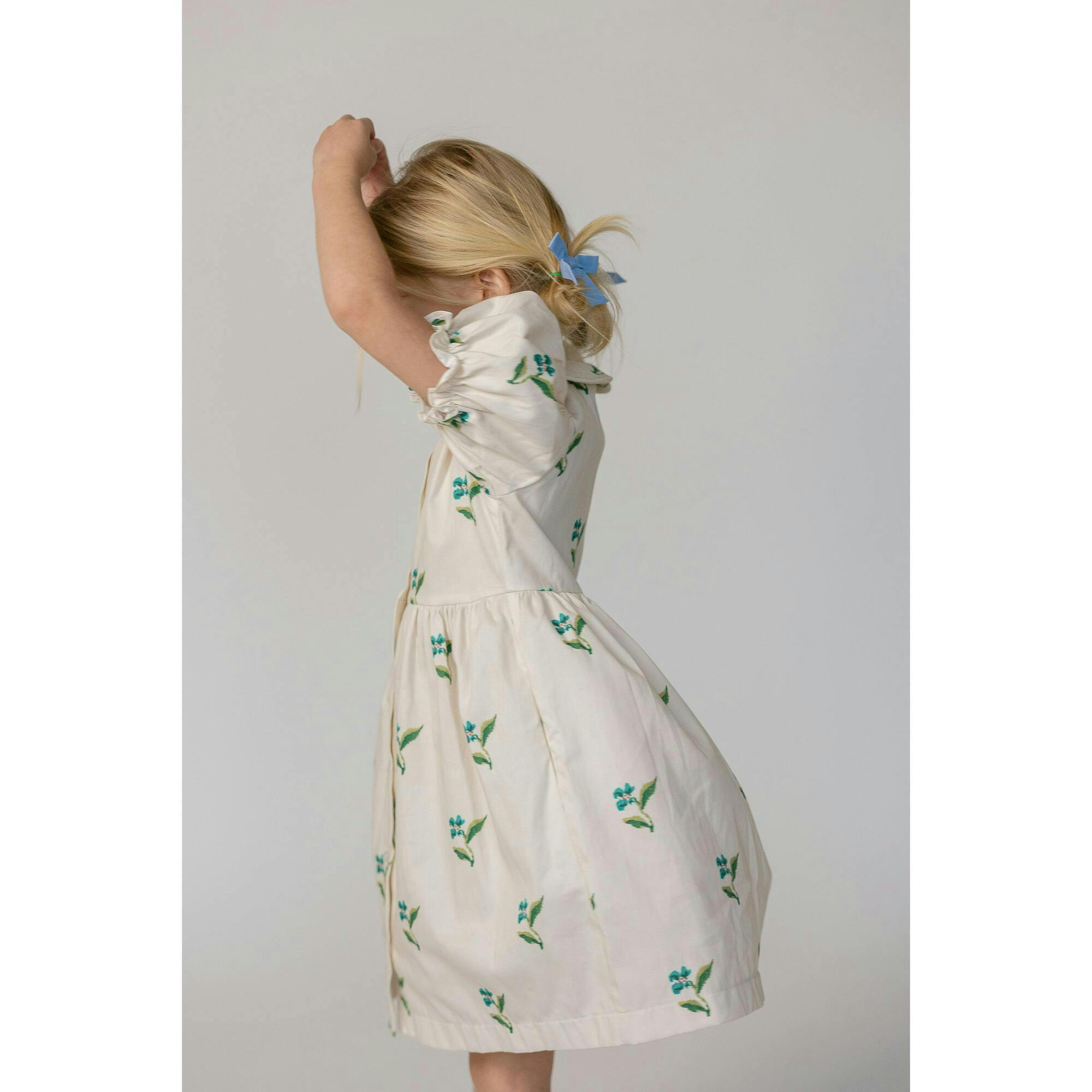 Charlotte Dress in Flame Stitch Floral
