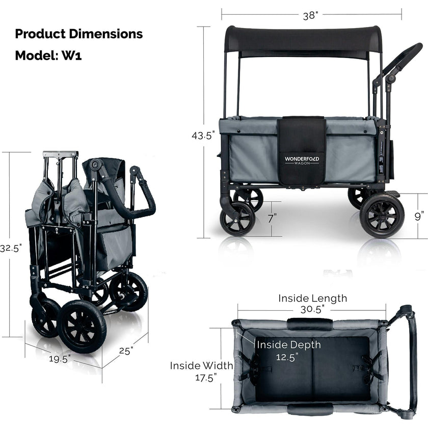 Multifunction Double Stroller Wagon 2 Seater